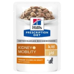 Hill's Prescription Diet Feline K/D + Mobility 12 X 85 G 10 Hill's Prescription Diet Feline K/D + Mobility 12 X 85 G -Animalerie 52742011561 1 prescription diet chat k d mobility sachet repas poulet