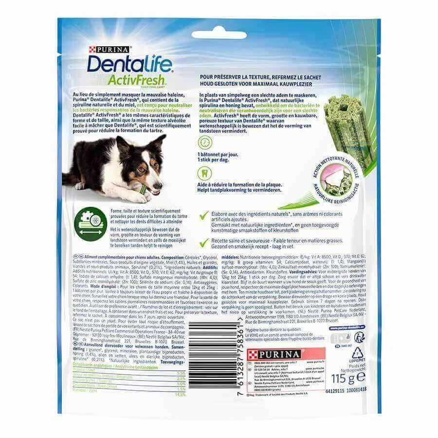 Purina DentaLife Actifresh Moyen Chien 5 Bâtonnets 4 Purina DentaLife Actifresh Moyen Chien 5 Bâtonnets – Image 2
