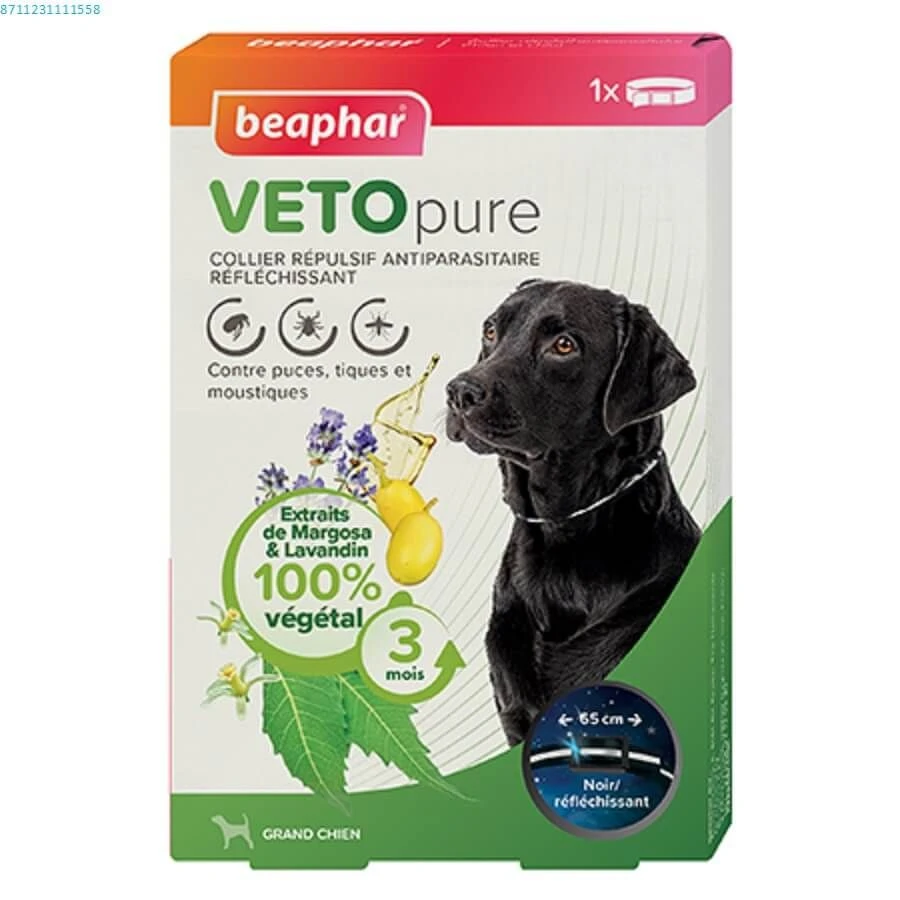 Beaphar VETOpure Grand Chien Collier Répulsif Antiparasitaire Réfléchissant 3 Beaphar VETOpure Grand Chien Collier Répulsif Antiparasitaire Réfléchissant
