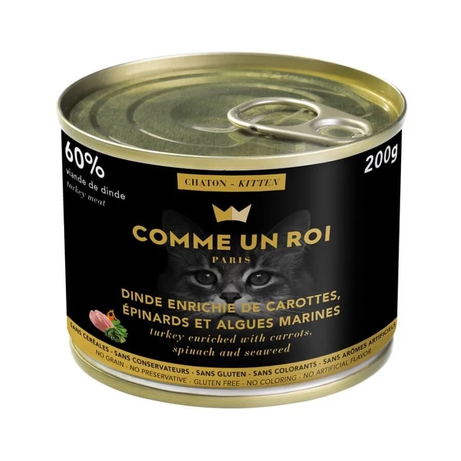 Comme Un Roi Chaton Pâtée Dinde 6 X 200 G 3 Comme Un Roi Chaton Pâtée Dinde 6 X 200 G