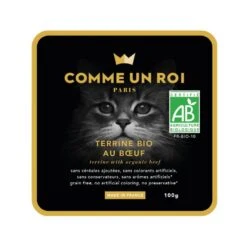 Comme Un Roi Chat Bio Bœuf Légumes 16 X 100 G