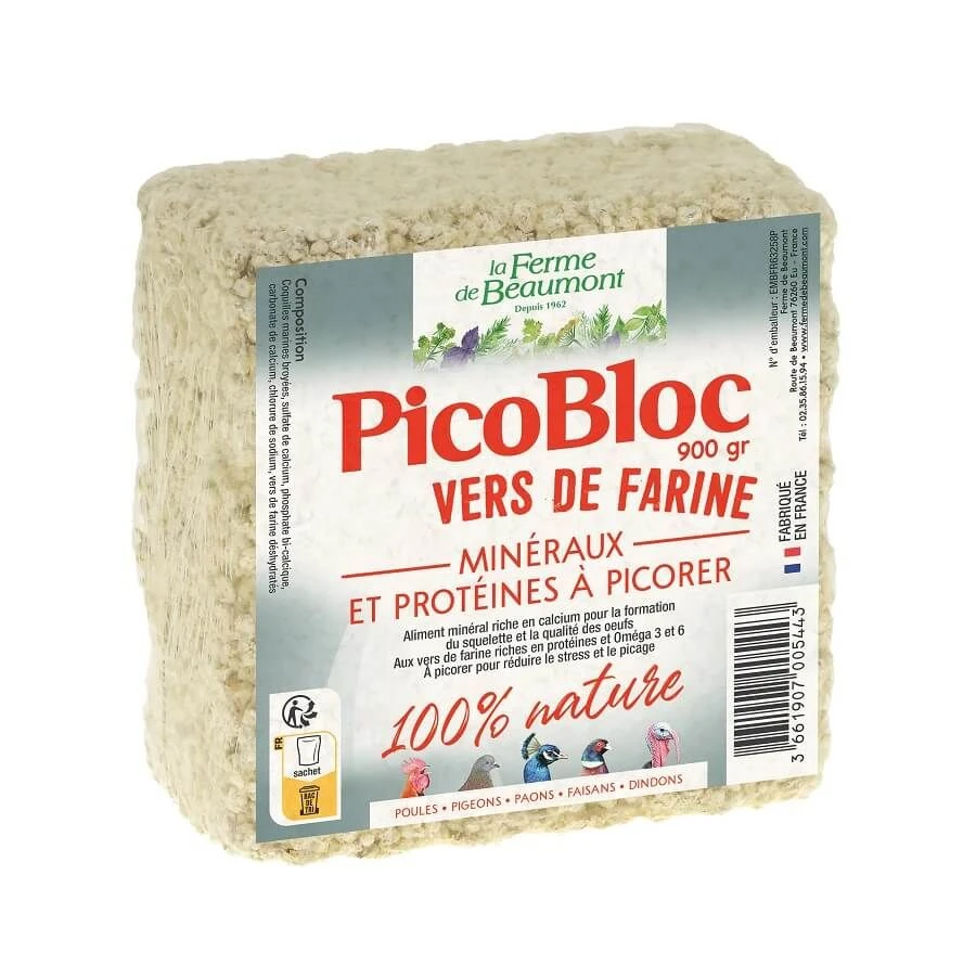 Ferme De Beaumont PicoBloc Vers De Farine 900 G 3 Ferme De Beaumont PicoBloc Vers De Farine 900 G