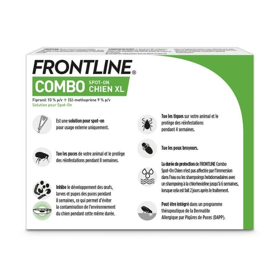 Frontline Combo Chien 40-60 Kg 4 Pipettes 4 Frontline Combo Chien 40-60 Kg 4 Pipettes – Image 2