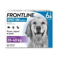 Frontline Spot On Chien De 20-40 Kg 6 Pipettes -Animalerie frontline spot on chien de 20 40 kg 6 pipettes