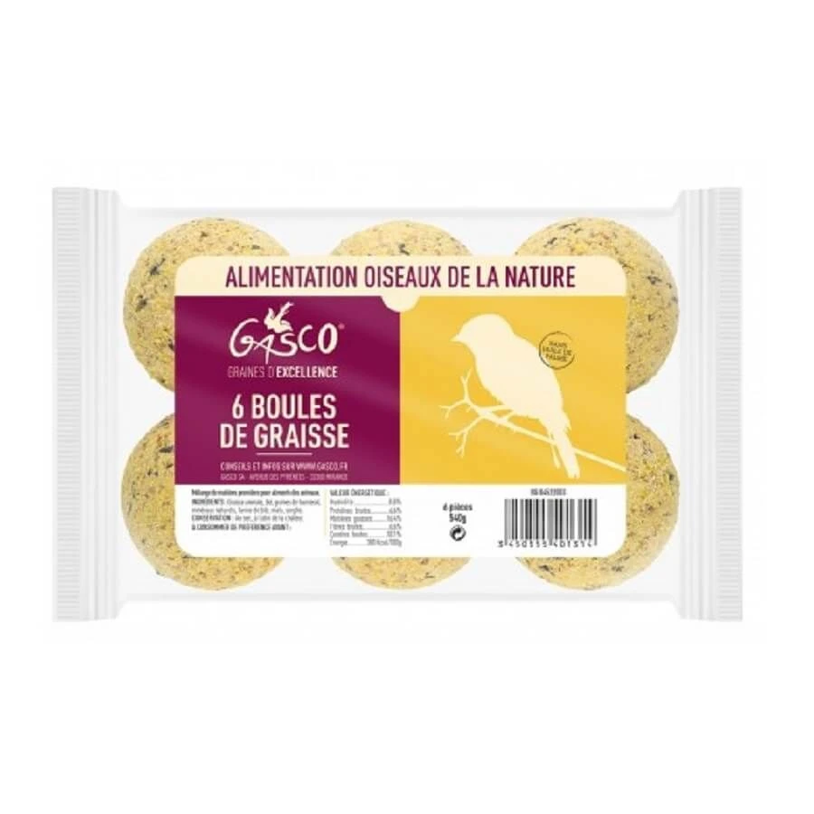 Gasco Boules De Graisse Pour Oiseaux De Jardin X 6 2 Gasco Boules De Graisse Pour Oiseaux De Jardin X 6