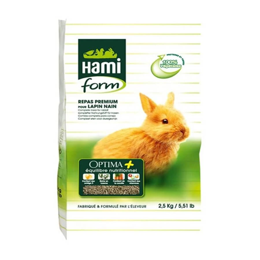 Hami Form Repas Premium Optima + Lapin Nain 2.5 Kg 3 Hami Form Repas Premium Optima + Lapin Nain 2.5 Kg