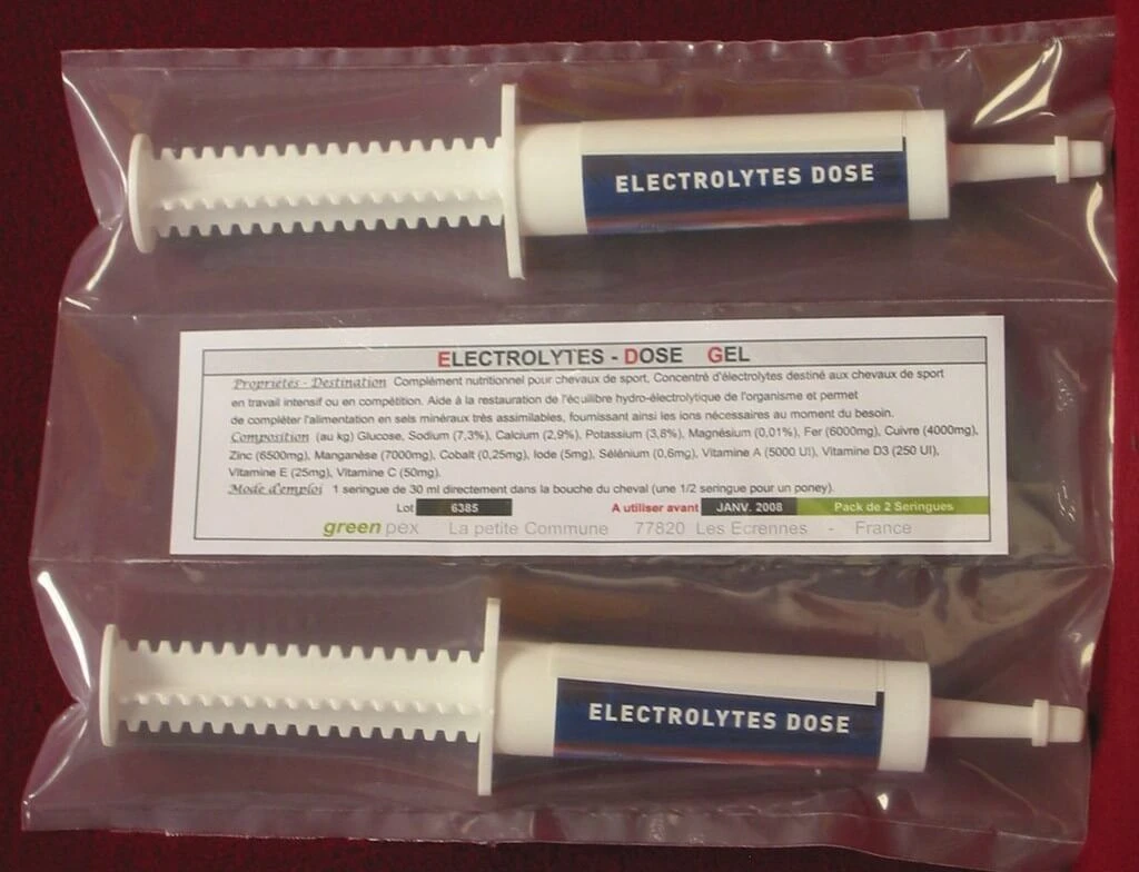 Greenpex Electrolytes Gel Seringue 3 Greenpex Electrolytes Gel Seringue