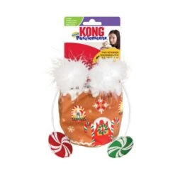 KONG Holiday Puzzlements Souche D'arbre Pain D'épice Chat