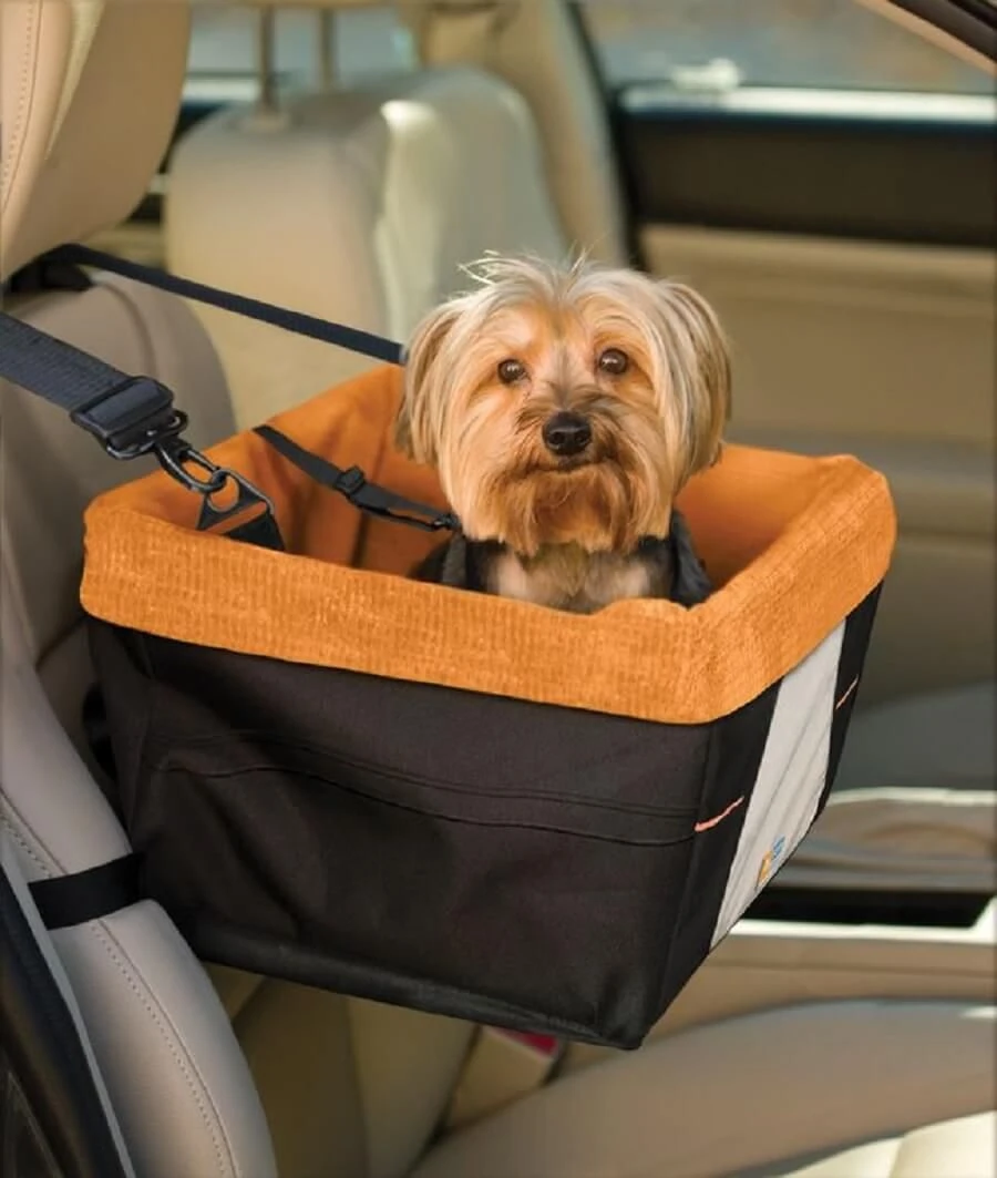 Kurgo Skybox Booster Siège Rehausseur Voiture Pour Chien Noir Et Orange – Image 3