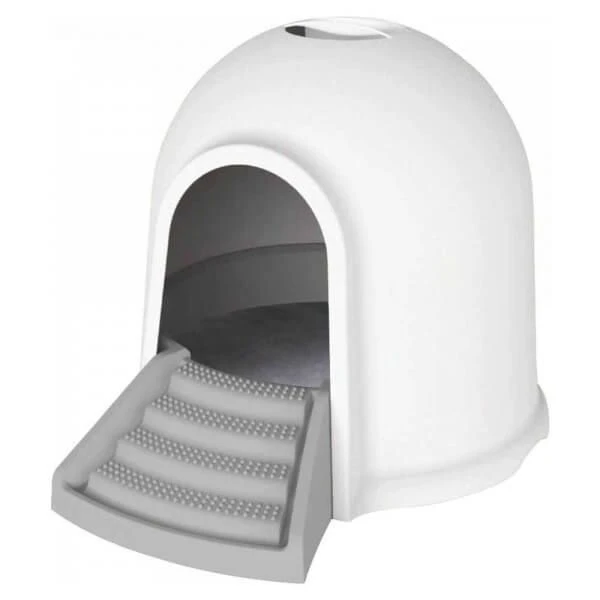 M-pets Igloo Maison De Toilette 2en1 Blanc & Gris Chat 3 M-pets Igloo Maison De Toilette 2en1 Blanc & Gris Chat