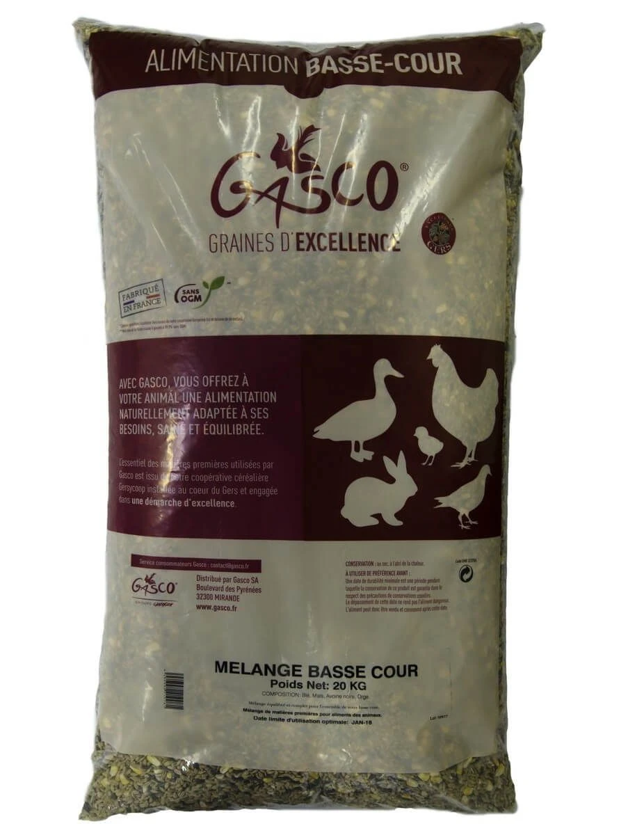 Gasco Mélange Basse-Cour Pour Poule Et Poulet 20 Kg 3 Gasco Mélange Basse-Cour Pour Poule Et Poulet 20 Kg