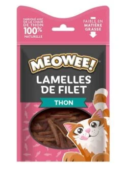 MEOWEE! Friandises Lamelles De Filet Au Thon Pour Chat 35 G