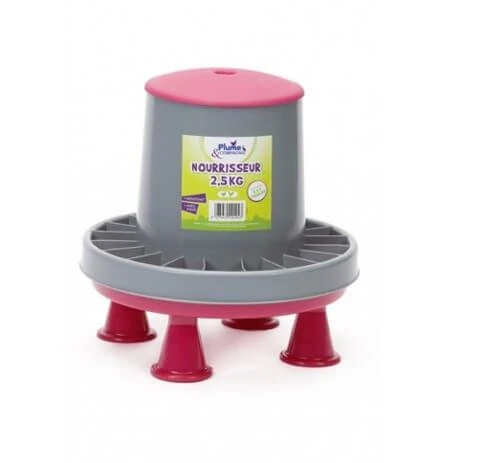 Plume & Compagnie Nourrisseur Plastique Sur Pieds 2,5 Kg 3 Plume & Compagnie Nourrisseur Plastique Sur Pieds 2,5 Kg
