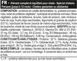 Royal Canin Persian Kitten 10 Kg -Animalerie pers kit composition 2