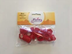Plumes & Compagnie Bagues à Spires Rouge X 20