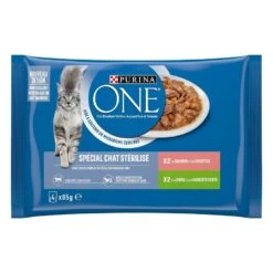 Purina One Chat Stérilisé Saumon Dinde 4 X 85 G