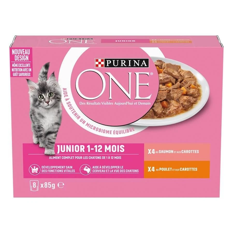 Purina One Chaton Saumon Poulet 8 X 85 G 3 Purina One Chaton Saumon Poulet 8 X 85 G