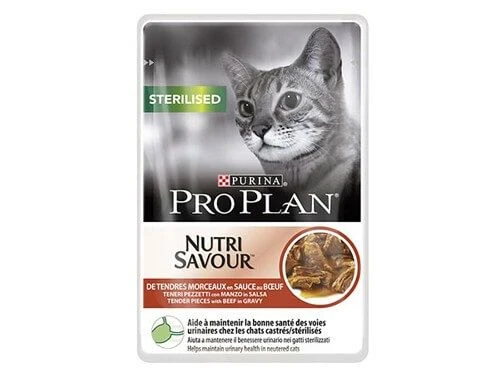 Purina Proplan Chat Nutrisavour Sterilised Boeuf 26 Pochons 85 G 3 Purina Proplan Chat Nutrisavour Sterilised Boeuf 26 Pochons 85 G