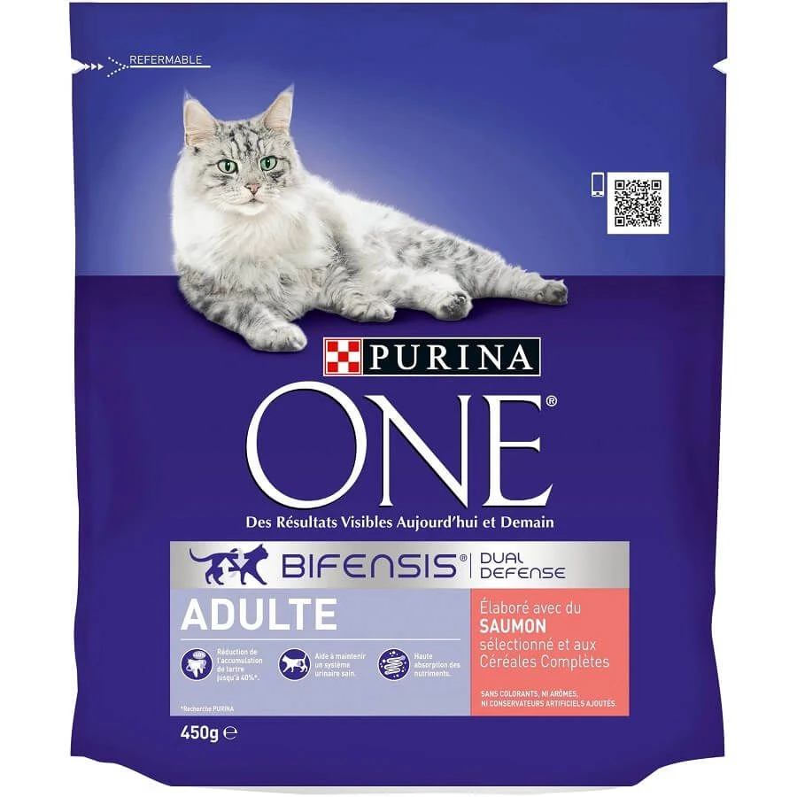 Purina One Chat Adulte Saumon 450 G 4 Purina One Chat Adulte Saumon 450 G – Image 2