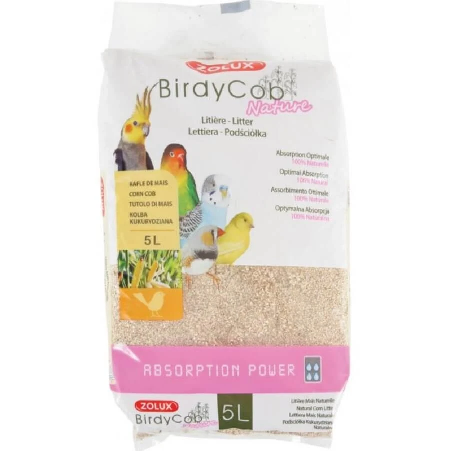 Zolux Birdy'Cob Nature Litière Pour Oiseaux 5 L 3 Zolux Birdy'Cob Nature Litière Pour Oiseaux 5 L