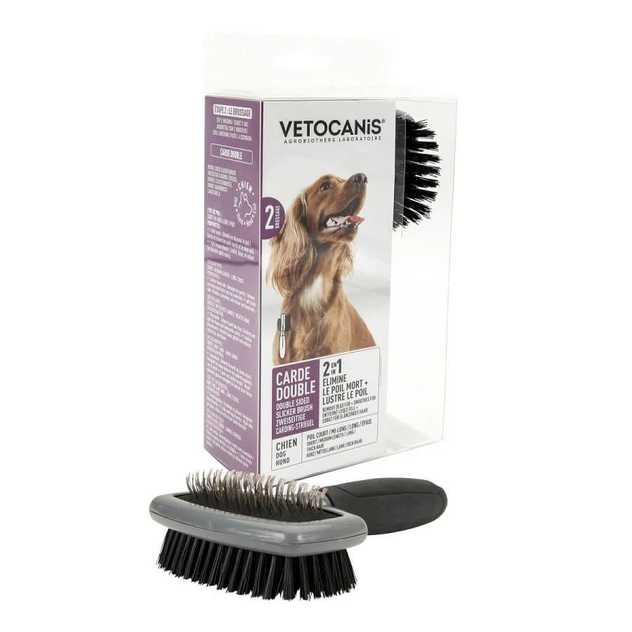 Vétocanis Brosse Carde Double Chien 3 Vétocanis Brosse Carde Double Chien