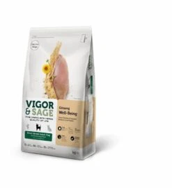Vigor & Sage Chien Small Ginseng/Poulet 2 Kg - Destockage