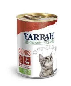 Yarrah Bio Bouchées De Poulet Et Boeuf En Sauce Aux Orties Et à La Tomate Pour Chat 12 X 405 Grs
